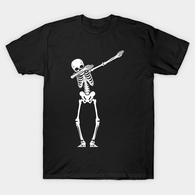 Dabbing Skeleton Dab Pose Hip Hop Skull and Bones T-Shirt-TOZ